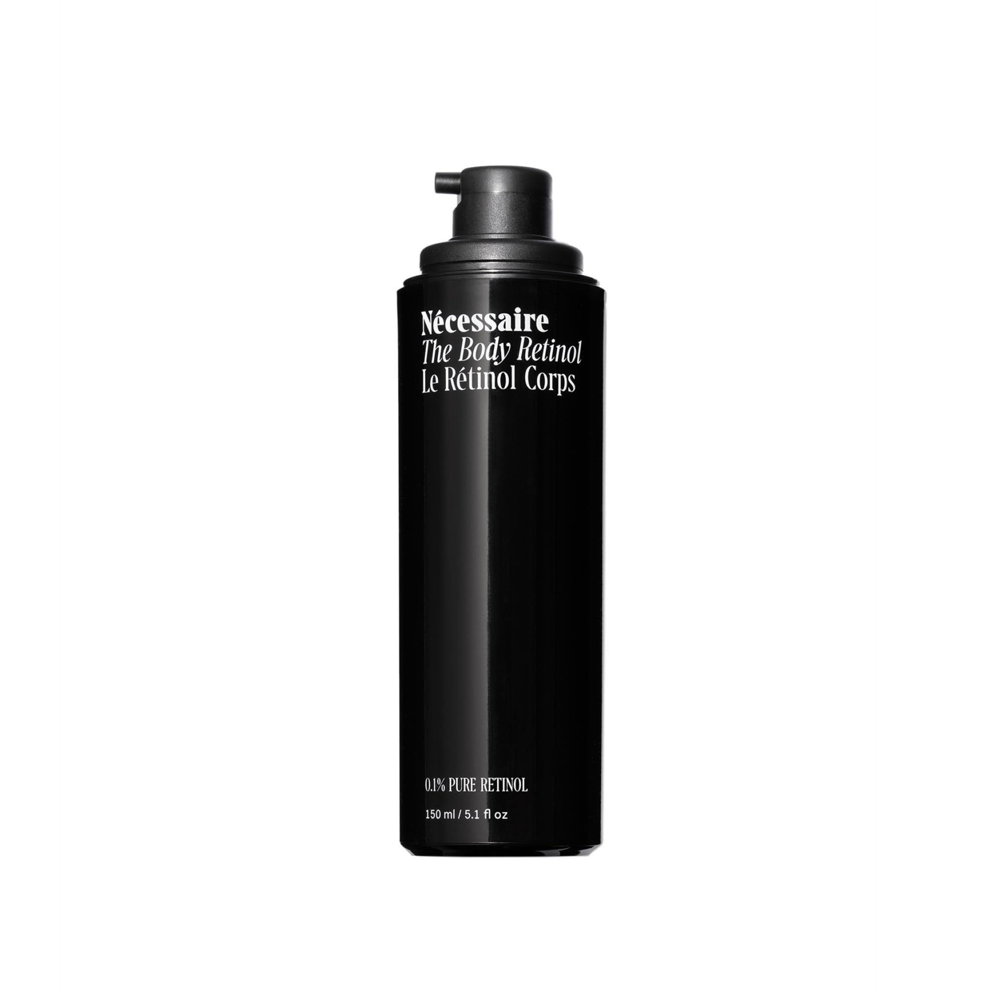 Nécessaire The Body Retinol - Firming Repair Serum + Retinol Body Lotion For Women & Men. Wrinkle + Line Prevention. 0.1% Pure + 10% AHA Crepey Skin Treatment. 5.1 oz