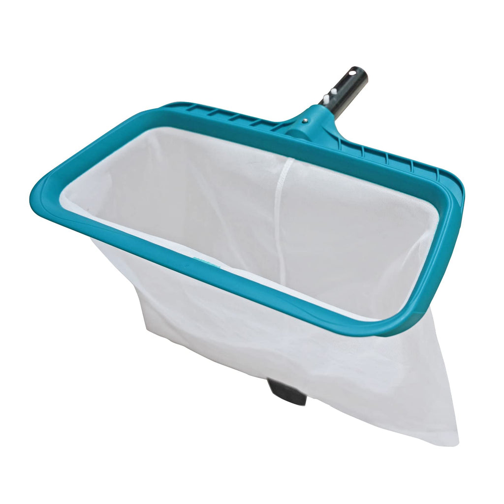 POOLWHALE Professional Pool Skimmer Net, Heavy Duty Swimming Leaf Rake Cleaning Tool with Deep Fine Nylon Mesh Net Bag - Fast Cleaning,Easy Scoop Edge,Debris Pickup Removal (No Pole)