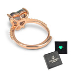 FUN JEWELS Minimalist Rose Gold Heart Color Change Mood Ring for Women