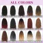 Goddess Locs Crochet Hair 16 Inch 8 Packs Boho Faux Locs Crochet Hair For Black Women Soft Crochet Locs Synthetic Hippie Locs Pre Looped Crochet Braids Curly Ends