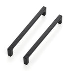 Ravinte 15 Pack Solid 6-1/4 Inch Kitchen Square Cabinet Handles Matte Black Pulls Drawer Pulls Kitchen Cabinet Hardware Flat Black Handles