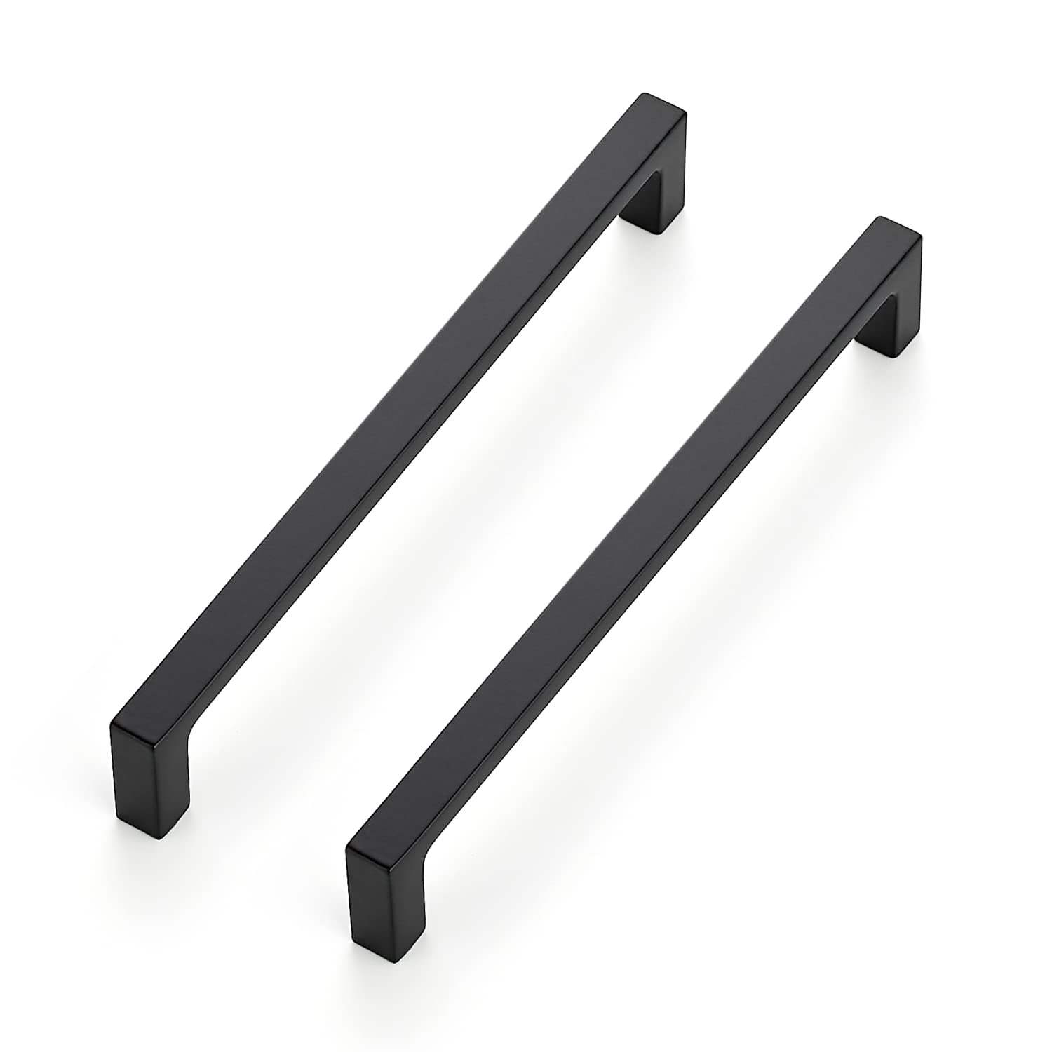 Ravinte 15 Pack Solid 6-1/4 Inch Kitchen Square Cabinet Handles Matte Black Pulls Drawer Pulls Kitchen Cabinet Hardware Flat Black Handles