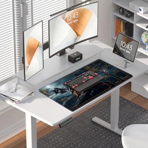 DEGDFSGR for MTG Playmat with Zones 24 x 14 inches for TCG Playmats Non-Slip Rubber Base Commander Play Mat for Lorcana Trading Card Game, Rock Wings Black Dragon Fire