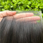 5x5 SKINLIKE Real HD Lace Closure Straight Human Hair 0.095mm Ultra-thin hd lace Closure with Tiny knots Brazilian Virgin Human Hair Free Part Closure pre plucked with Natural Hairline, 16inch
