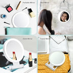 B Beauty Planet Magnifying Mirror with Light 20X/1X,Double Sided Tabletop Mirror with Adjustable Folding Handle,Cosmetic Mirror for Makeup/Travel, Tweezing, and Blackhead/Blemish Removal.