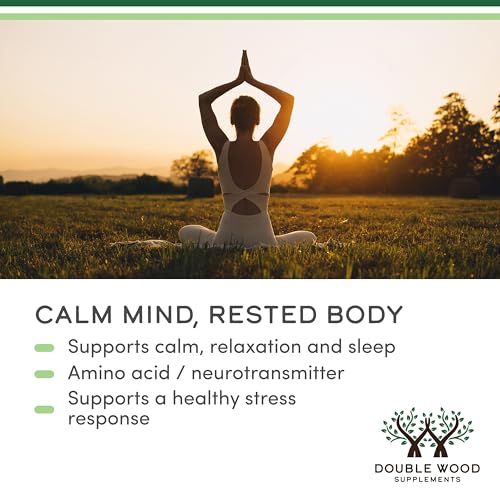 GABA Supplement (300 Capsules, 1,000mg per Serving) Promotes Calm, Relaxation, and Supports Sleep (Vegan Safe, Gluten Free, Non-GMO)(Gamma Aminobutyric Acid) by Double Wood (Pack of 2)