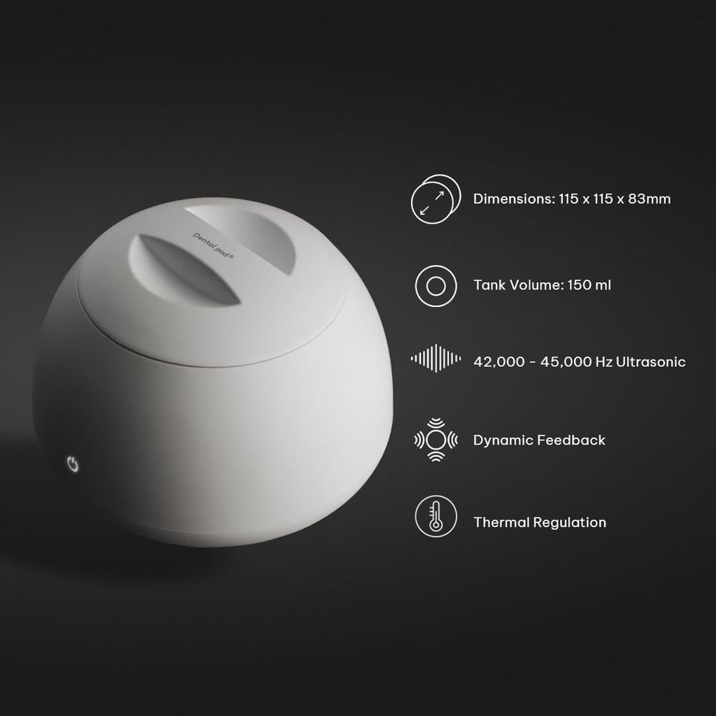 Zima Dental Pod: Ultrasonic Retainer Cleaner. The Original Retainer Cleaner Machine, Aligner Cleaner, Nightguard Cleaner, Mouthguard Cleaner, Denture Cleaner