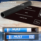 Stitched MTG Playmats for Magic The Gathering - Play Mat with Tube Case for MTG Card Game Playing (Black Zones)