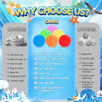 60 Pcs Reusable Water Balls, Reusable Water Balloons for Outdoor Toys and Games, Water Toys for Kids and Adults Boys and Girls - Summer Balls for Pool and Backyard Fun