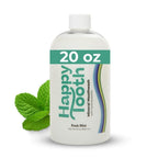 Happy Tooth Hydroxyapatite Mouthwash, Alcohol Free, Fluoride Free, Teeth Whitening, Remineralizing for Enamel Strength, Oral Microbiome Support, Dentist Formulated, Gentle Care, Fresh Mint, 20 Fl Oz