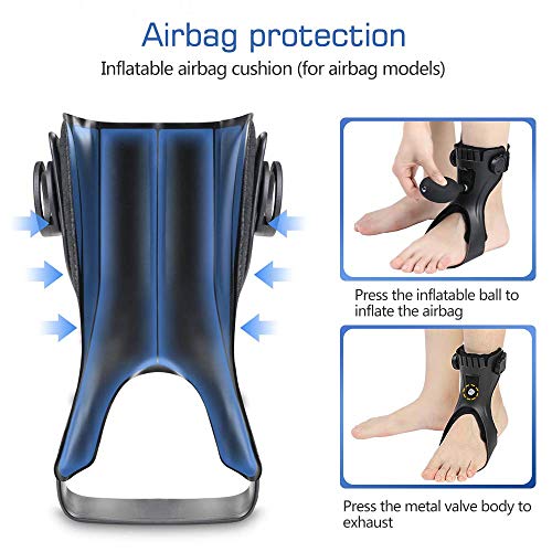 Drop Foot Brace Orthosis AFO AFOs Ankle Brace Support With Comfortable Inflatable Airbag for Hemiplegia Stroke Shoes Walking (Right foot, Small)