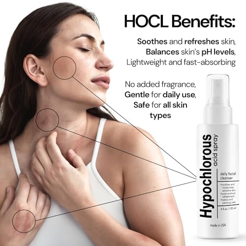 BodyJ4You Hypochlorous Acid Spray for Face Cleaner - HOCL Facial Toner Acne Sensitive Skin - HOCL Molecule Spray Topical Skin Redness Relief Breakouts - Piercing Aftercare Fine Mist - Pack of 2