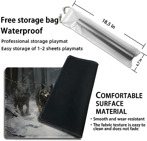 Playmat for MTG, with Free Storage Bags,Game Mat 24 x 14 inches, TCG and Board Game Mat for Cards,Mousepad Desk Mats (Regular,Magic Mat 5)