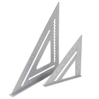 12 Inch Aluminum Rafter Square - Double-Sided Engraved Scales, Precision Carpentry Tool for Woodworking, Roof Pitch & Angle Marking