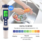 Pool Salt Tester & PH Meter, Hofun Digital Salinity Meter and PH Tester for Aquarium and Pool Saltwater Water, 5 in 1 Salinity PH Temp EC and TDS Meter, Aquarium Swimming Pool Hot Tub, High Accuracy