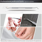 Toenail Clippers for Seniors Thick Toenails, Toe Nail Clippers Adult Thick Nails Long Handle, Professional Heavy Duty Nail Clippers 6Pcs Black