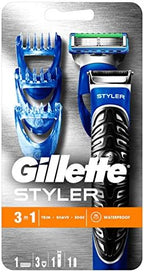 Gillette Fusion ProGlide Styler 3-in-1 Waterproof Trimmer for Man, Achieve Any Facial Hair Style with Three Exchangeable Combs (2 mm, 4 mm, 6 mm)