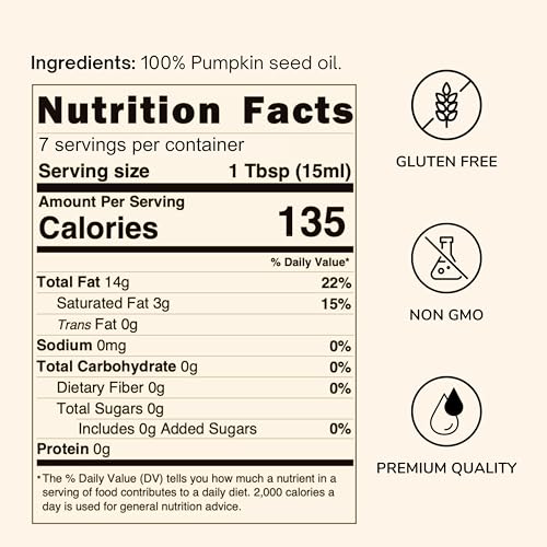 Belvoro Toasted Styrian Pumpkin Seed Oil | 270-Year Tradition | 100% Pure, Unrefined Roasted Pumpkin Seed Oil for Gourmet Cooking | Supports Heart Health & Hair Growth | Glass Bottle 3.4 FL Oz