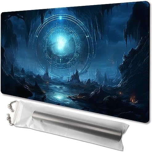 MTG Playmat - Non-Slip Backing Printing, Ideal for Card Game Enthusiasts TCG Playmat (Cave Quest-No Deck)