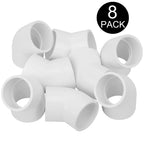 8Pack 1-1/4" 45 Degree PVC Elbow Pipe Fitting Connector (Socket x Socket) Furniture Build Grade SCH40 1.25 Inch 45 Degree Elbow PVC Corner Adapter for Home Sewer Plumbing Water Line