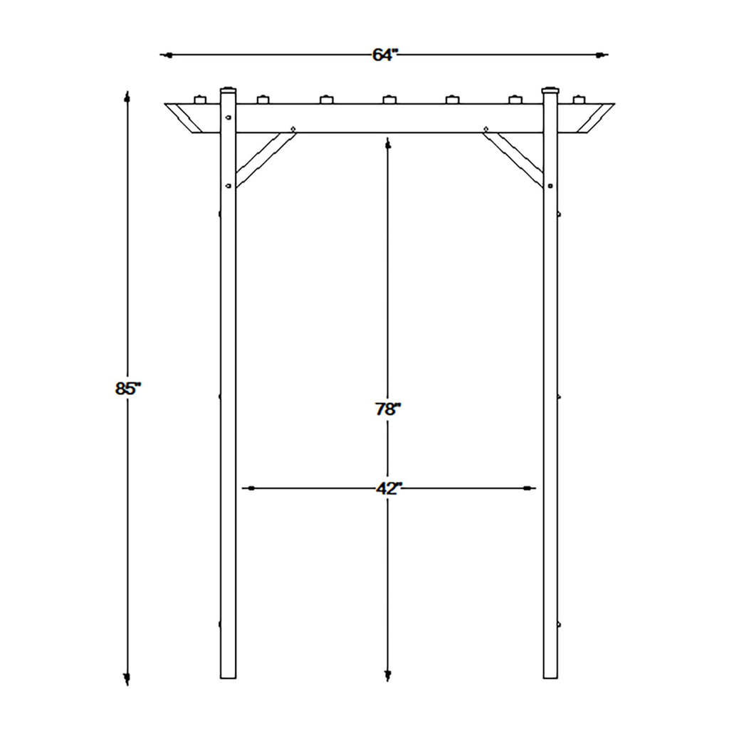 Dura-Trel Providence Arbor, Vinyl Garden Archway for Outdoors, 64" x 85", White - Backyard Decorative Arch and Backdrop with Lattice Design and Trellis Sides for Climbing Plants, Vines and Flowers