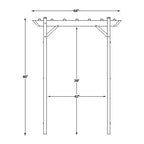 Dura-Trel Providence Arbor, Vinyl Garden Archway for Outdoors, 64" x 85", White - Backyard Decorative Arch and Backdrop with Lattice Design and Trellis Sides for Climbing Plants, Vines and Flowers