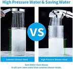 KAIYING Drill-Free High Pressure Handheld Shower Head with ON/OFF Pause Switch 3 Spray Modes Water Saving Showerhead, Detachable Puppy Shower Accessories (M:Shower Head (Chrome)+Bracket+Hose)