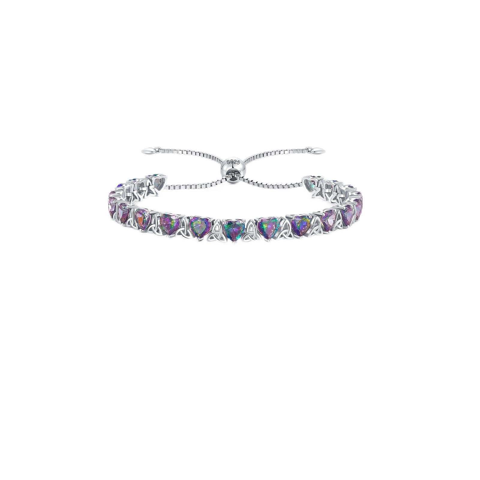 ETERMBOL June Birthstone Tennis Bracelets for Women