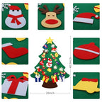 3FT DIY Felt Christmas Tree for Kids with 31pcs Detachable Ornaments,Wall Hanging Xmas Gifts Christmas Decorations