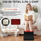 Red Light Therapy for Feet, Dual Wavelength 320 Led,for Achilles Tendonitis & Plantar Fasciitis, Double Side Light Redlight Product for Feet & Ankle Pain,Adjustable Power and Time Controller