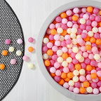 GOGOSO Ball Pit Balls for Toddler, Baby Plastic Playballs Kids Soft Pastel Pelotas Non-Toxic BPA-Free 3pink+Orange+Yellow, 100 Balls