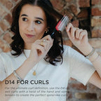 Denman Mini Curl Definer & Styler 5 Row Hairbrush for Detangling, Separating, and Defining Curls, Curly Hairbrush, Sleek Blowdrying - D14