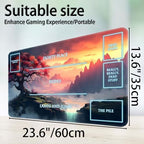 for MTG Game Playmat, for Magic TCG Rubber Play mat,Tabletop Card Playmats with Smooth Surface,Trading Card Inked Game Mat with White Zones,Battle Game,Art Tree Sky