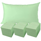 Disposable Pillow Case Covers(Pack of 100),Bulk Pillow Cases for Medical Hospital Travel,Paper Pillow Cases Disposable 21” Width x 30”Length (Green)