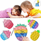 12 Pcs Mini Push pop Bubble Fidget Toy, Simple Fidget Toy, Keychain Bubble Pop Desk Toy, Decompression Toys Suitable for All Ages