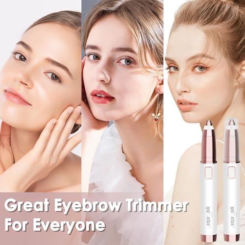 Electric Eyebrow Razor for Women,Eyebrow Hair Remover, Painless Eye Brow Trimmer Shaper with LED Light, USB Rechargeable, Eye Brow and Face Epilator as Stockings Stuffers
