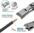 Nail Clippers for Men Thick Nails Laqrge Wide Jaw Opening Long Handle Heavy Duty Ultra Sharp Toe Nail Clippers No Splash Fingernail Clipper for Seniors,Adult, Women (Silver with File)