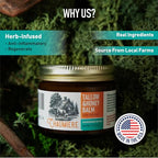 Herb Infused Organic Grass Fed Beef Tallow Honey Balm -Tallow Face Moisturizer - Whipped Tallow and Honey Balm - Raw Honey, Facial Lotion for Sensitive Skin - 2fl oz