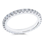 Bo.Dream 2.2mm Cubic Zirconia Wedding Eternity Band 925 Sterling Silver