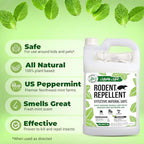 Mighty Mint Gallon (128 oz) Rodent Natural Peppermint Oil Spray with Cloth
