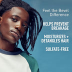 Bevel Hair Conditioner for Men with Coconut Oil and Shea Butter, Sulfate Free Conditioner for Textured Hair, Moisturizes, Conditions and Detangles Hair, 12 Oz (Packaging May Vary)
