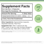 Fadogia Agrestis 600mg Per Serving (180 Capsules) Powerful Extract to Support Athletic Performance (Third Party Tested, Non-GMO, Vegan, Gluten Free) by Double Wood