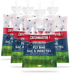 Catchmaster Pro Series Fly Bag 4-Pack, Hanging Fly Trap Outdoor Home, Bug Catcher and Flying Insect Trap with Premium Bait, Pet Safe Pest Control, XL Bag for Backyard, Pool, Patio & Camping