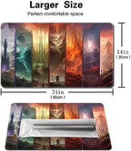 MTG Playmat Size 24x14in Free Storage Bags Non-Slip Backing Printing, Ideal for Card Game Enthusiasts TCG Playmat (No with Zone,Secret of The Castle)