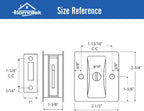 HOMOTEK 1 Pack Privacy Sliding Door Lock with Pull - Replace Old Or Damaged Pocket Door Locks Hardware Quickly and Easily, 2-3/4”x2-1/2”, for 1-3/8” Thickness Door,Brushed Brass