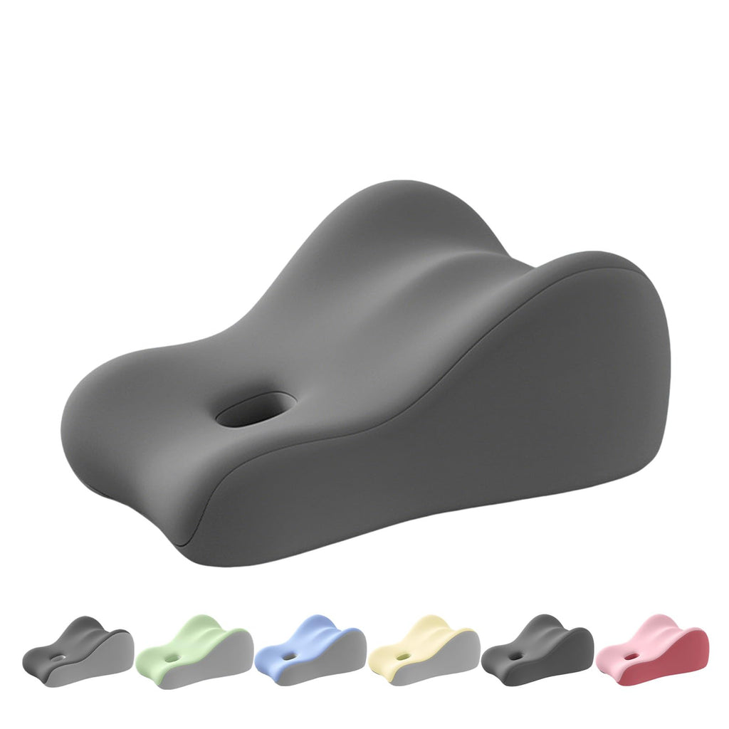 Memory Foam Wedge Pillow Intimacy Couples Pillow, Pregnant Ergonomic Contoured Position Pillow for Sleeping & Reading, Multi-Functional Bed Pillow Back Support Cushion All Grey