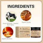 Beef Tallow Balm for Skin Care - Natural Moisturizer for Face & Body-Honey Balm with Vitamins-Whole Body & Face Moisturizer (2PCS)