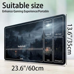 for MTG Game Playmat, for Magic TCG Rubber Play mat,Tabletop Card Playmats with Smooth Surface,Trading Card Inked Game Mat with New Zones,Battle Game,Fantasy Castle