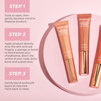 MCoBeauty Highlight & Glow Beauty Wand, Peach Glow, Luminous Highlight for Radiance Skin, Vegan, Cruelty Free Cosmetics