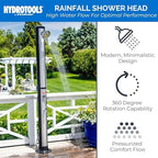 HYDROTOOLS By SWIMLINE 2 Section Niagara Rainfall Solar Shower 7 Feet | Adjustable Head & Foot Tap Spigot | 10 Gal Capacity Up To 140 Degrees | Environmentally Friendly | Outdoor Backyard Poolside Spa